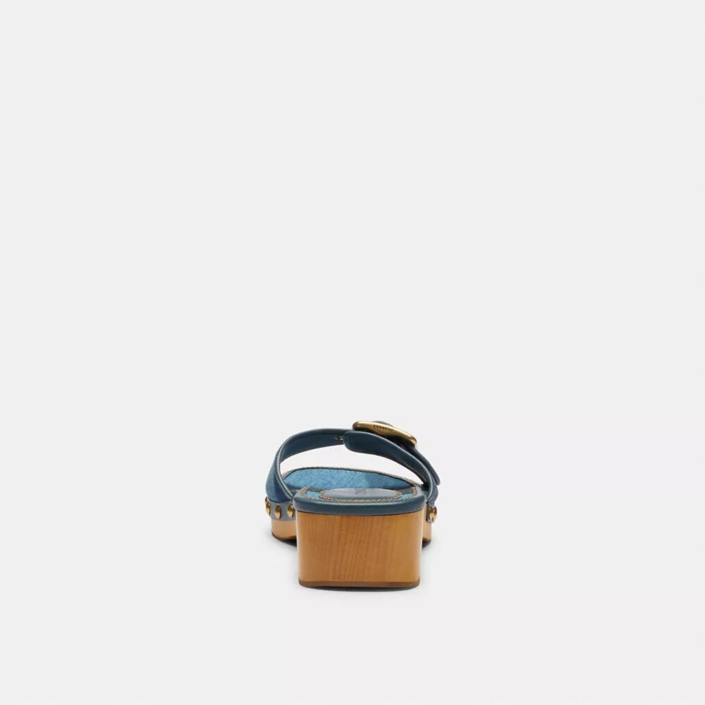 Margot-sandaler med signatur-denim-patchwork