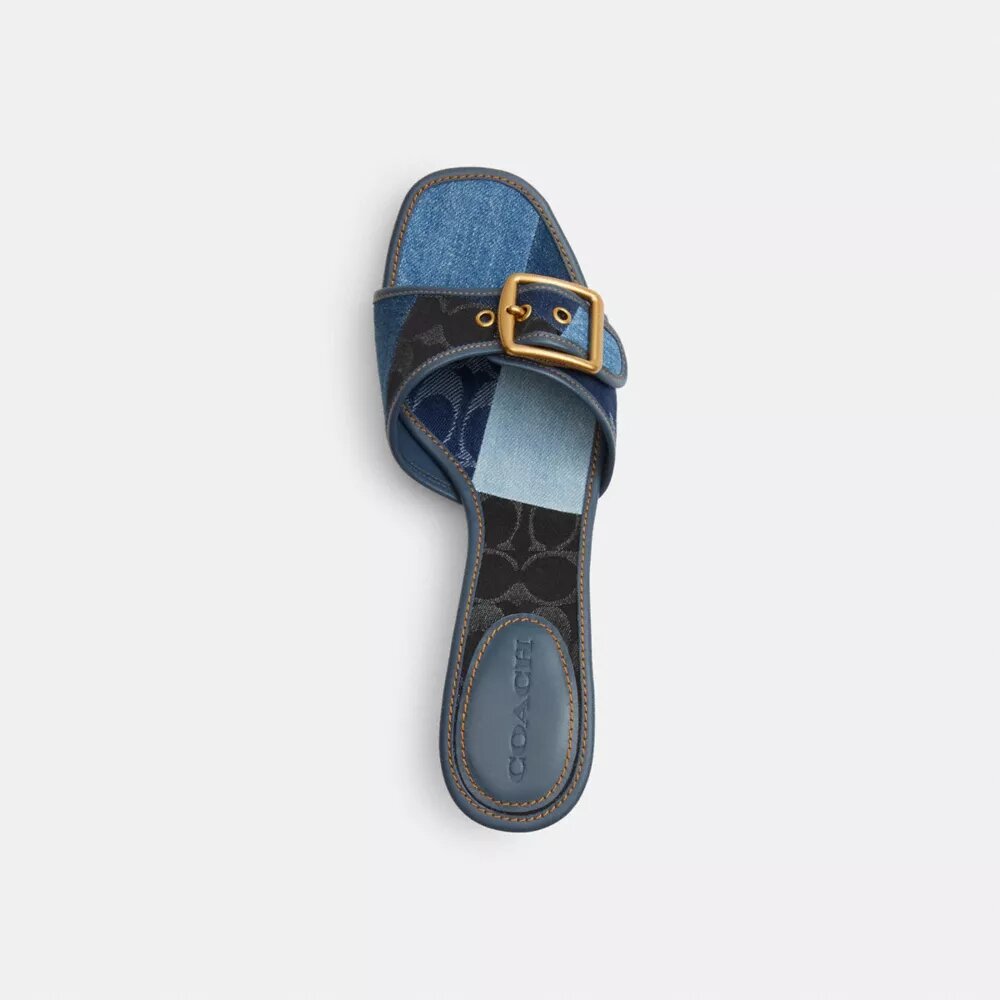 Margot-sandaler med vores karakteristiske denim-patchwork