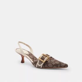 Margot-slingbacks i vores signatur-jacquard