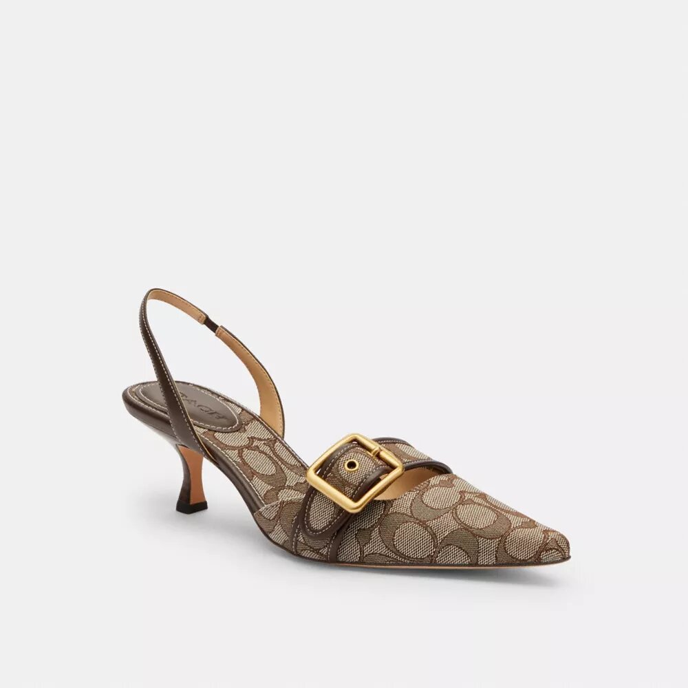 Margot-slingbacks i vores signatur-jacquard