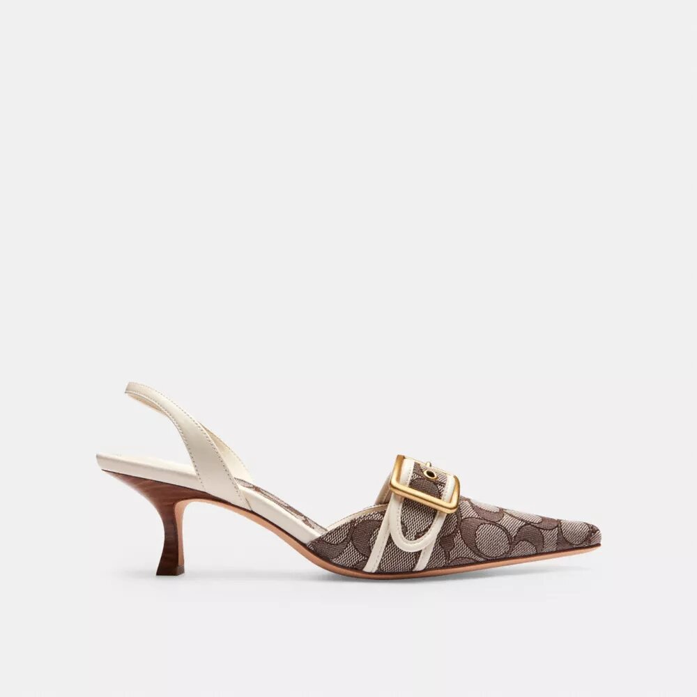 Margot-slingbacks i vores signatur-jacquard