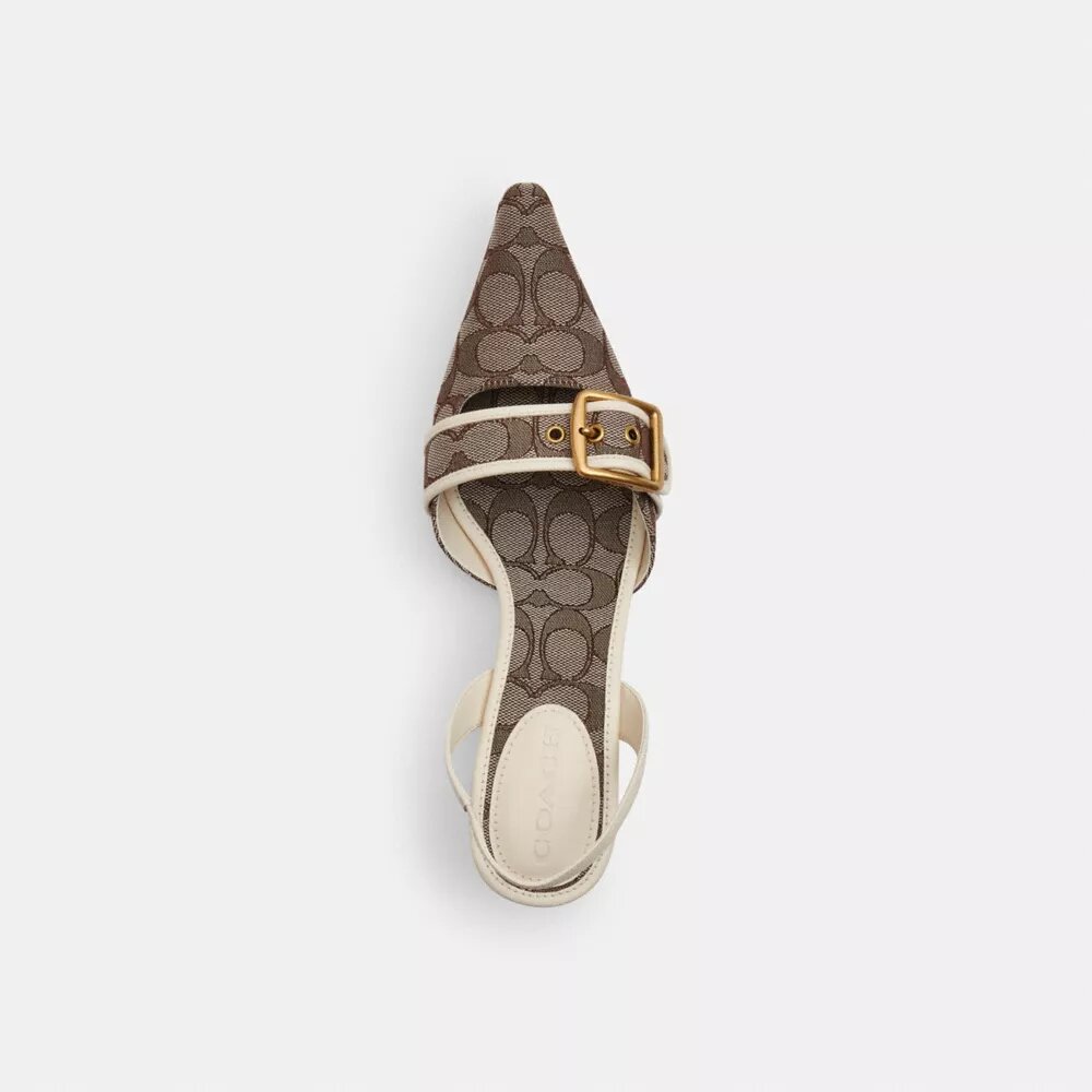 Margot-slingbacks i vores signatur-jacquard