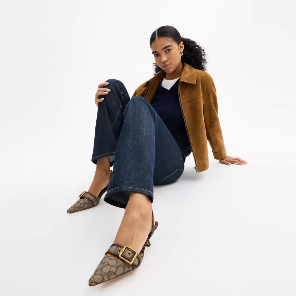 Margot-slingbacks i vores signatur-jacquard