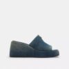 Marie-plateausandaler i slidt denim