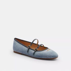 Mary Janes med dobbelt spænde i Loved Denim