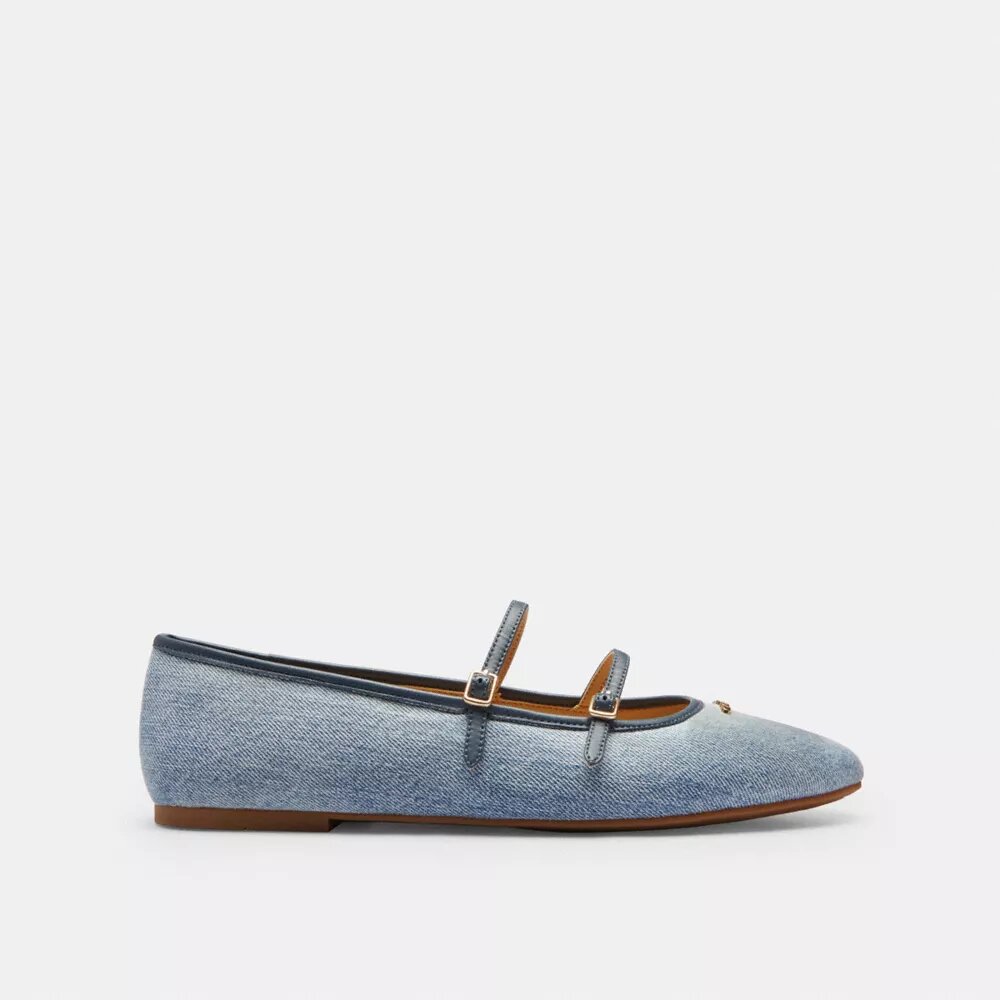 Mary Janes med dobbelt spænde i Loved Denim