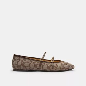 Mary Janes med dobbelt spænde i signatur-jacquard