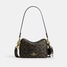 Mini Carey crossbody-taske i Loved Signature Canvas