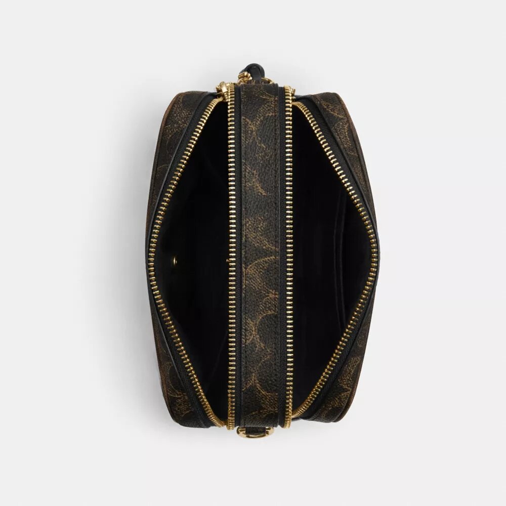 Mini Carey crossbody-taske i Loved Signature Canvas