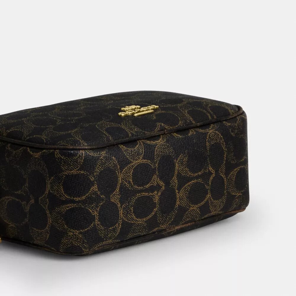 Mini Carey crossbody-taske i Loved Signature Canvas