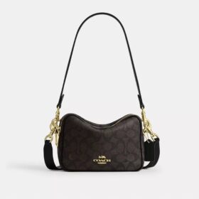 Mini Carey-crossbody-taske i Signature Canvas