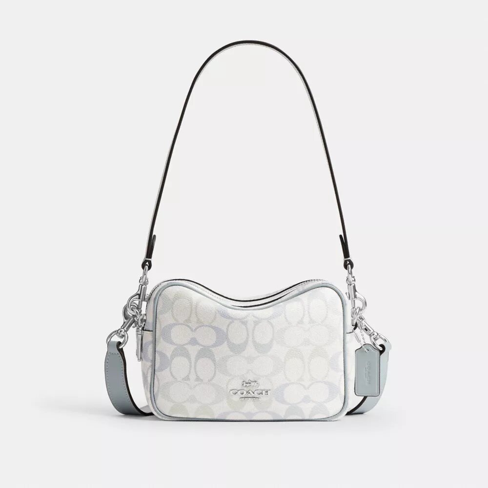 Mini Carey-crossbody-taske i Signature Canvas