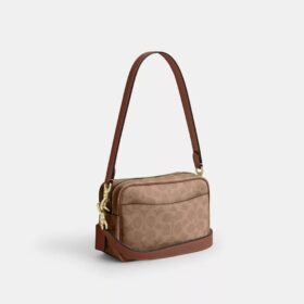 Mini Carey-crossbody-taske i Signature Canvas