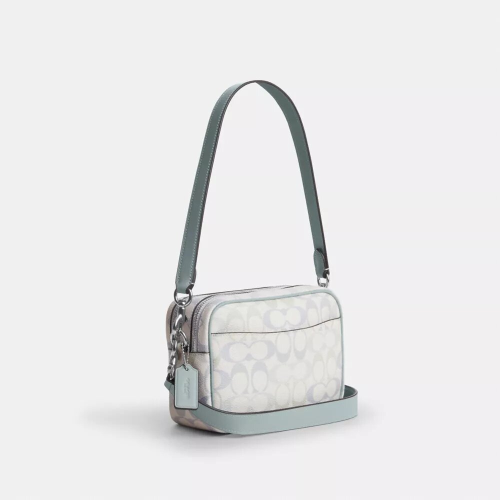 Mini Carey-crossbody-taske i Signature Canvas