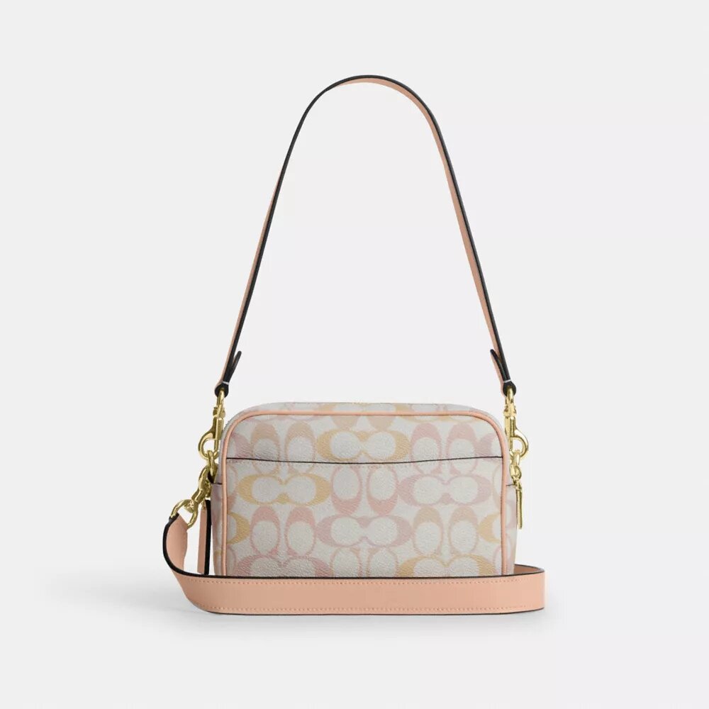 Mini Carey-crossbody-taske i Signature Canvas