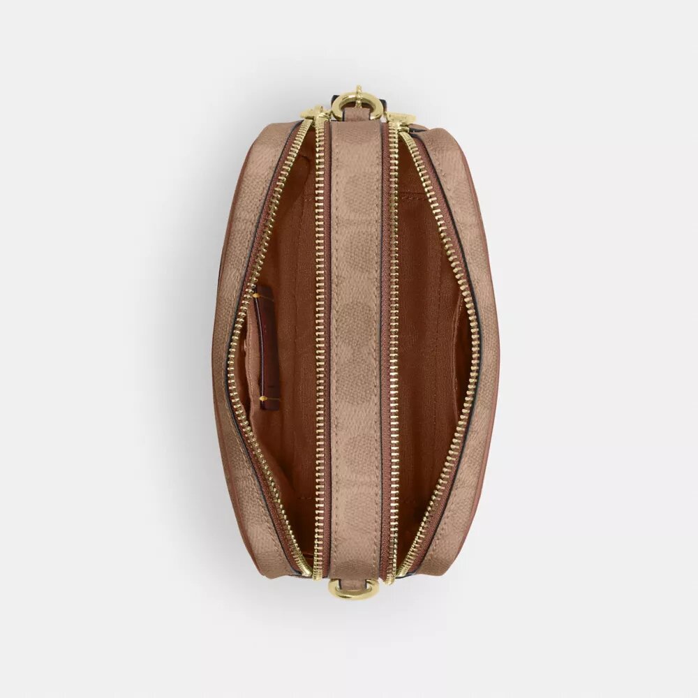 Mini Carey-crossbody-taske i Signature Canvas