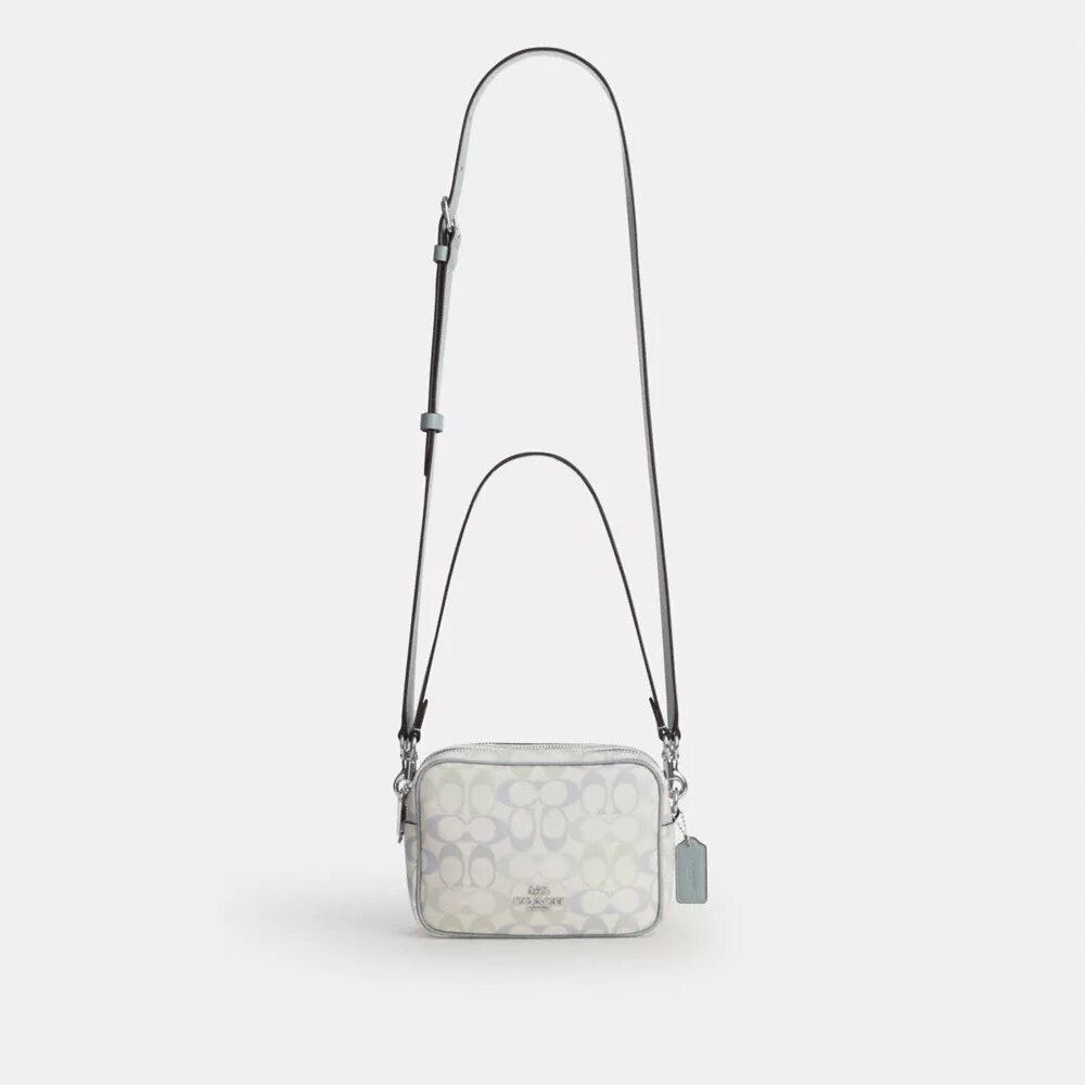 Mini Carey-crossbody-taske i Signature Canvas