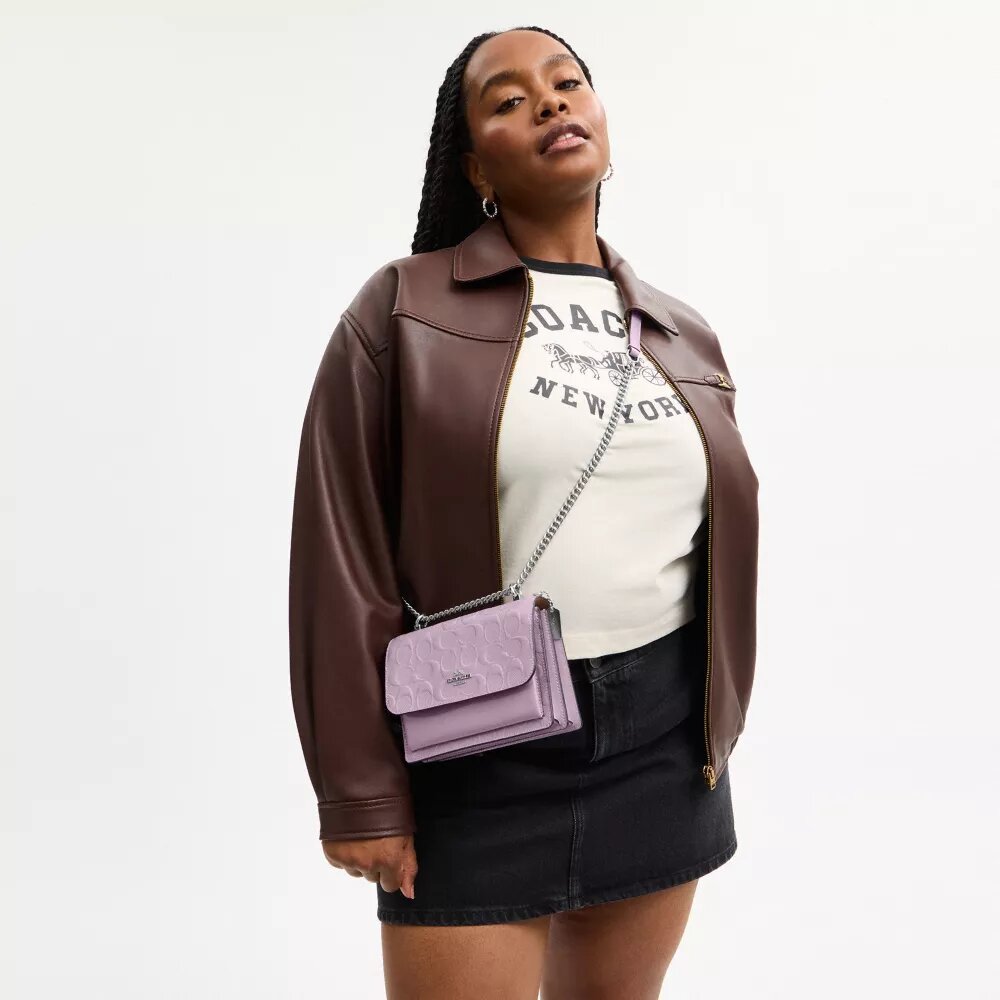 Mini Klare Crossbody-taske i signaturlæder