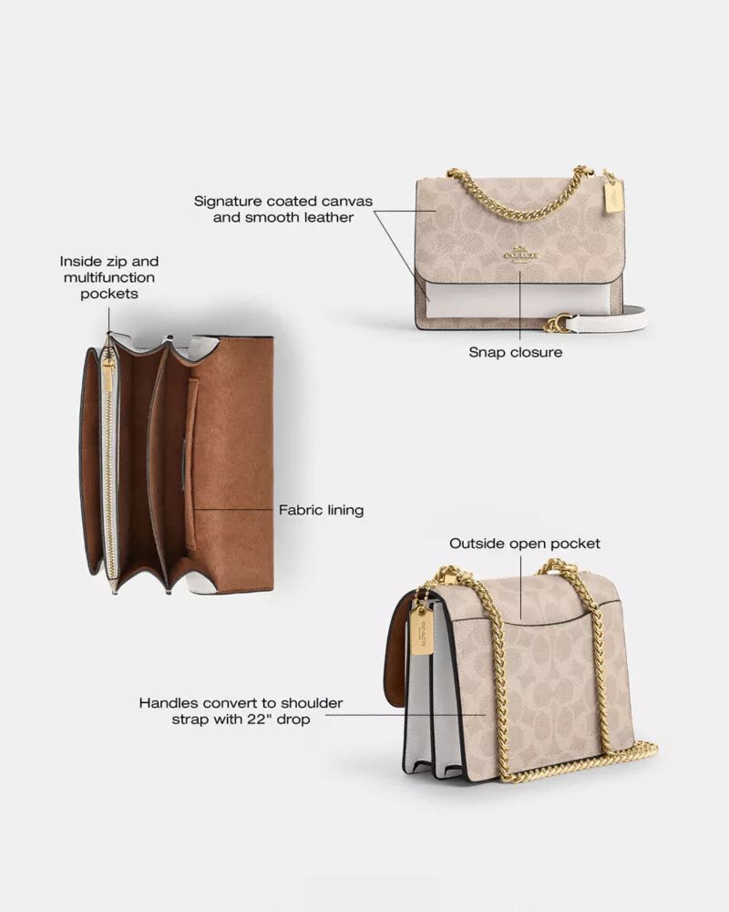 Mini Klare crossbody-tasker i Signature Canvas