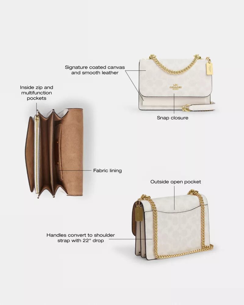Mini Klare crossbody-tasker i Signature Canvas