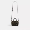 Mini Rowan Crossbody-taske i "Loved" Signature Canvas med Vedhæng