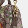 Mini Rowan crossbody-taske i signatur-jacquard med blomsterbroderi