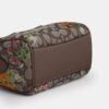 Mini Rowan crossbody-taske i signatur-jacquard med blomsterbroderi