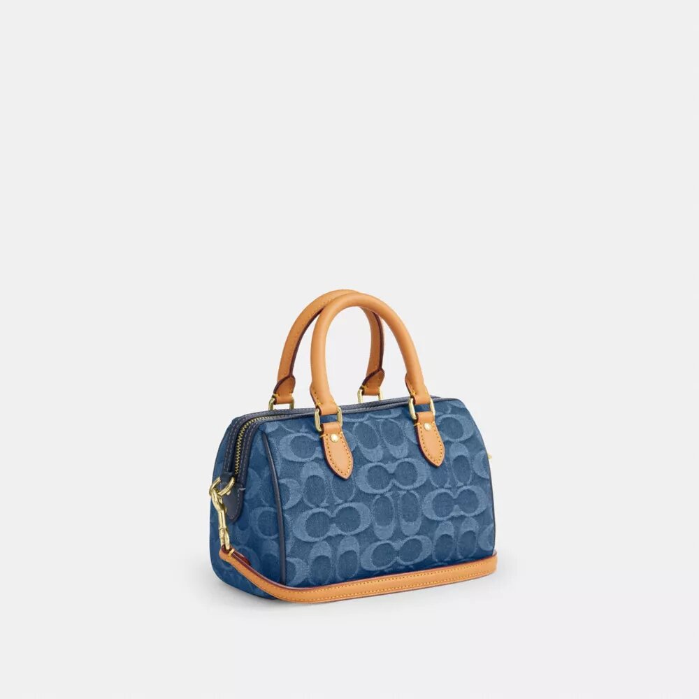 Mini Rowan crossbody-taske i signaturdenim