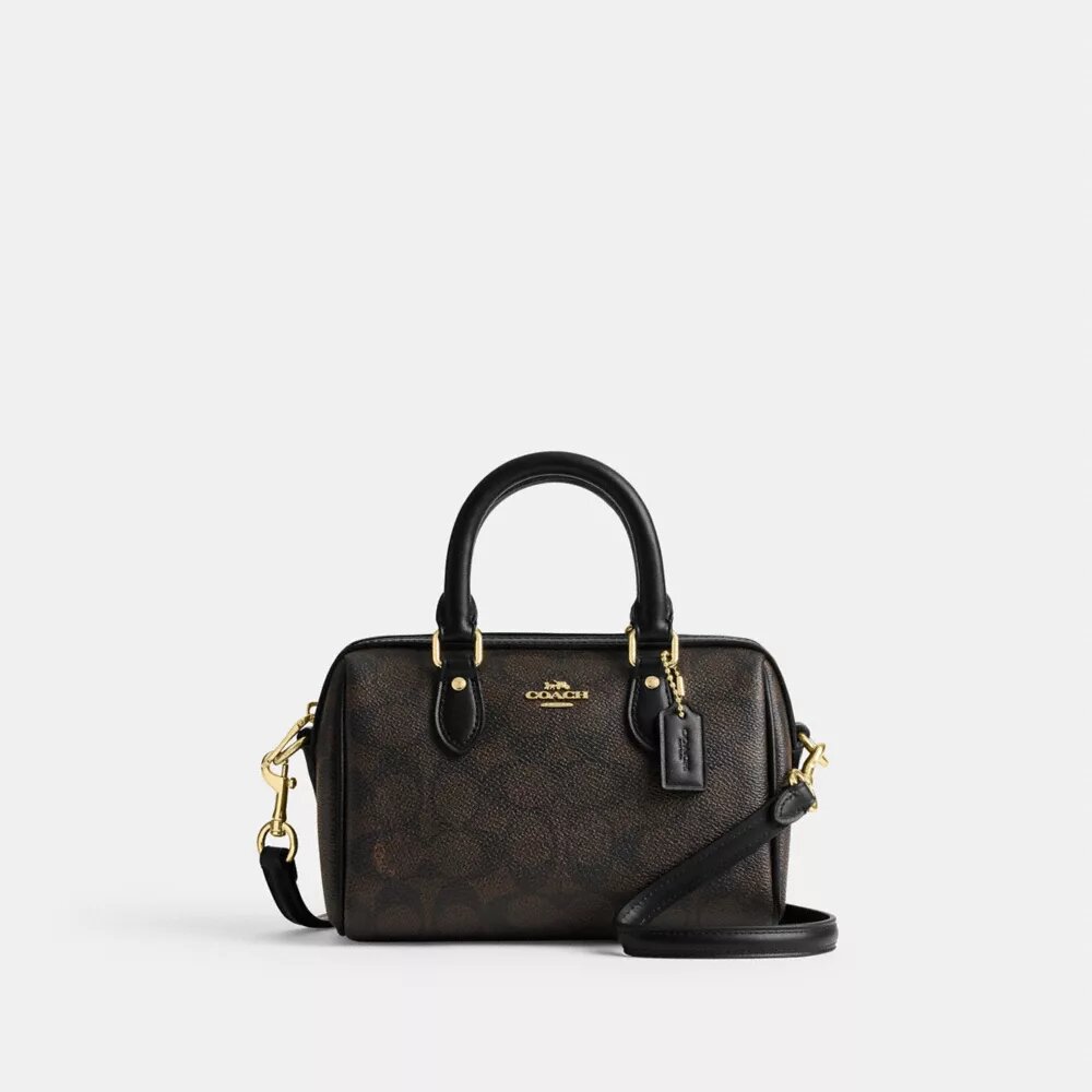 Mini Rowan crossbody-tasker i Signature Canvas