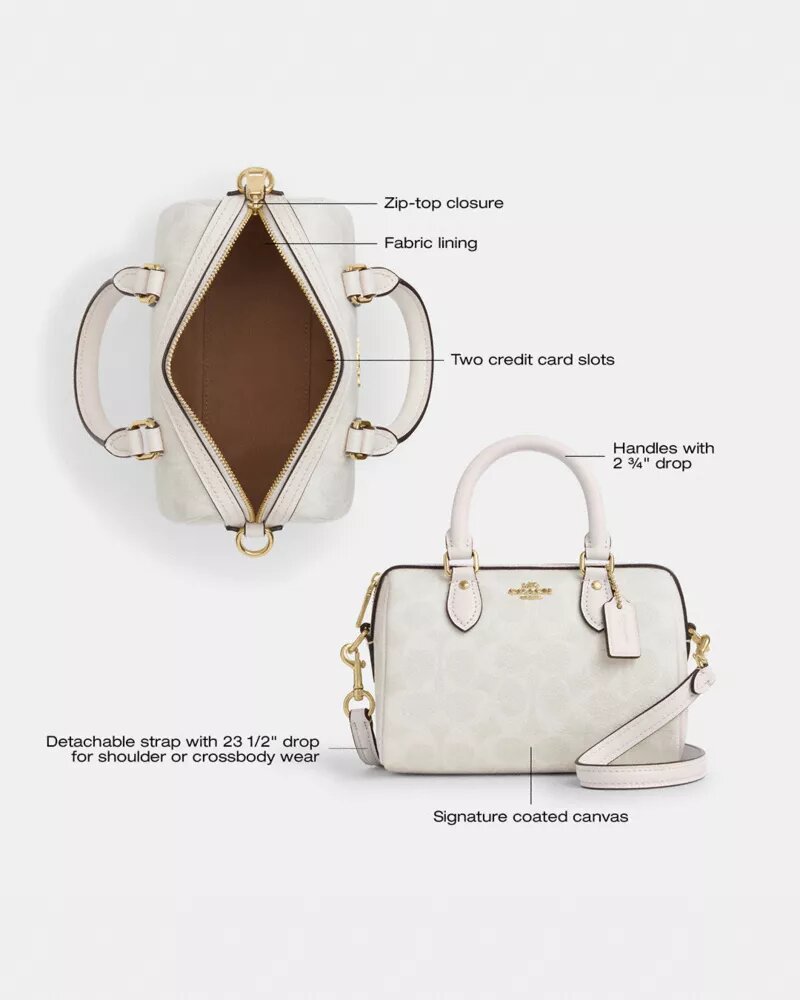 Mini Rowan crossbody-tasker i Signature Canvas
