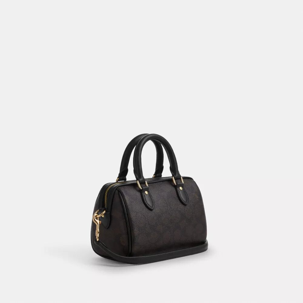 Mini Rowan crossbody-tasker i Signature Canvas