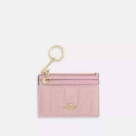 Mini Skinny ID-etui i Loved Denim med quiltning og Vedhæng
