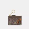 Mini Skinny ID-etui i signatur-jacquard med blomsterbroderi