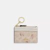 Mini Skinny ID-etui i Signature Canvas med blomsterprint