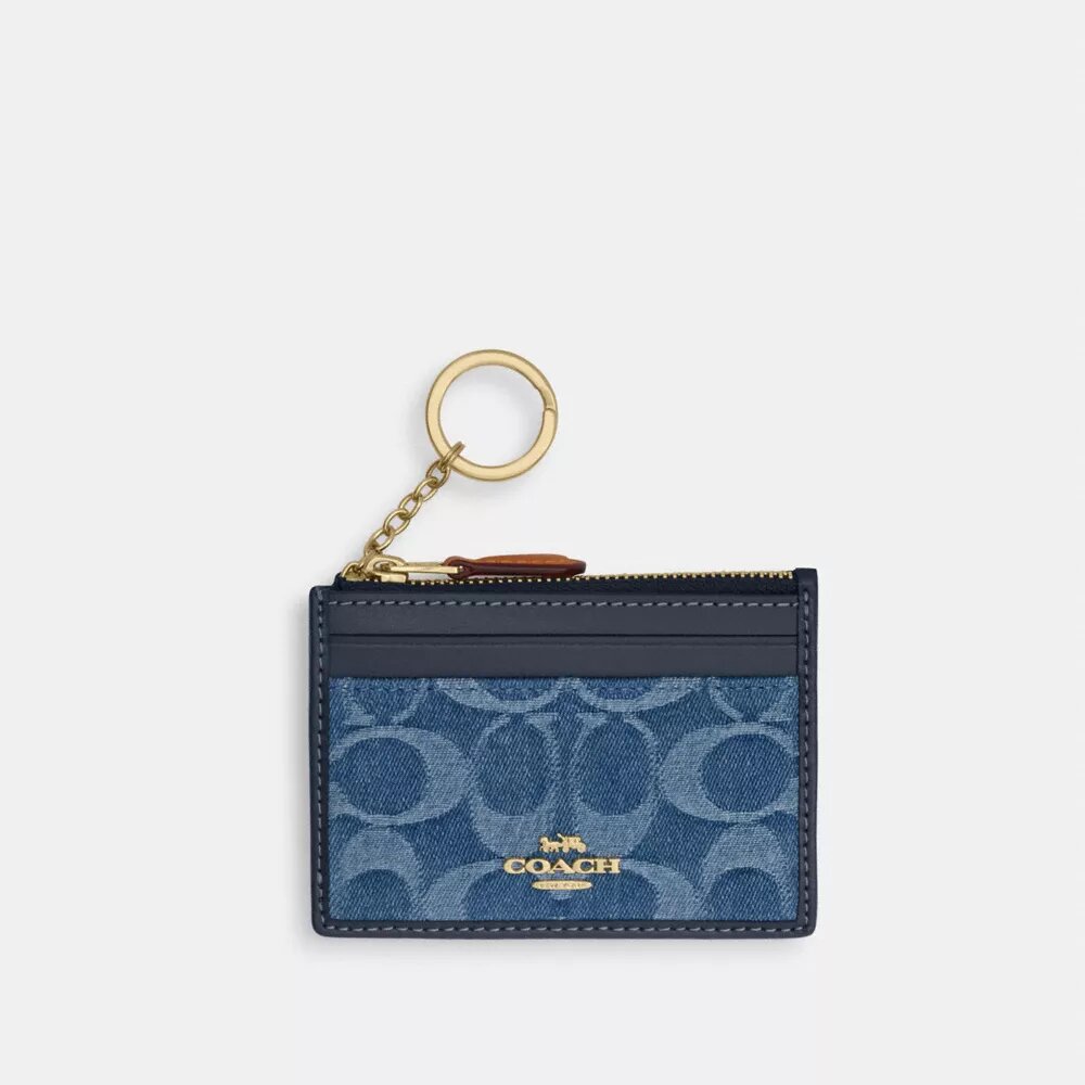 Mini Skinny ID-etui i Signature Denim