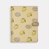 Notebog med citronprint