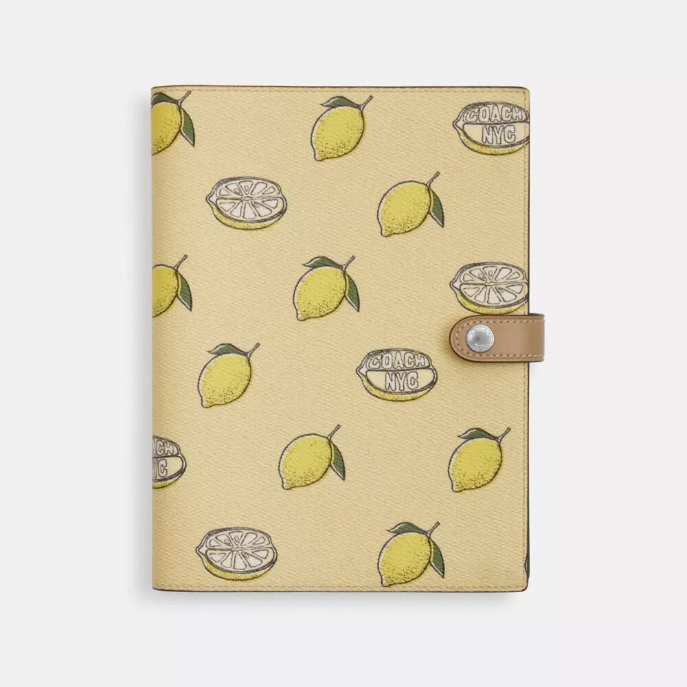 Notebog med citronprint