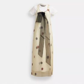 Organza-ballonkjole med print