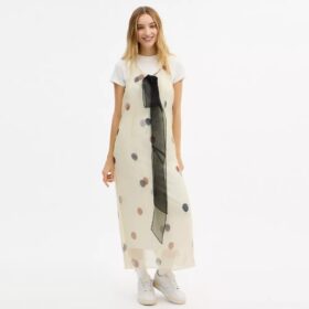 Organza-ballonkjole med print