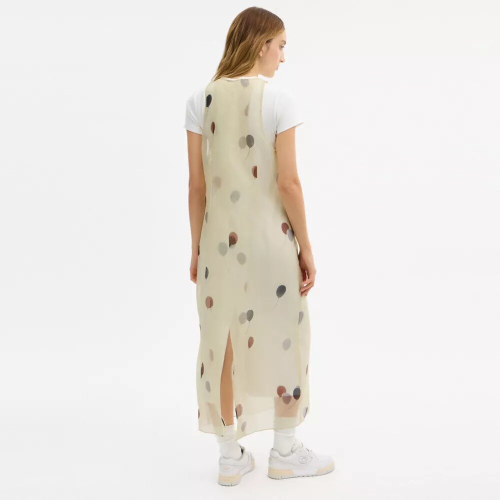 Organza-ballonkjole med print