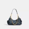 Pocket Juliet-taske 30 i regenerativ bomuldsdenim med quiltning