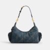 Pocket Juliet-taske 30 i regenerativ bomuldsdenim med quiltning