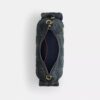 Pocket Juliet-taske 30 i regenerativ bomuldsdenim med quiltning