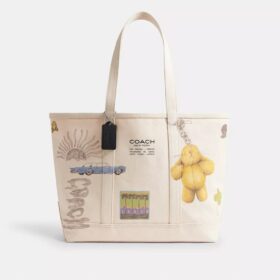 Praktisk shopper med skitseprint