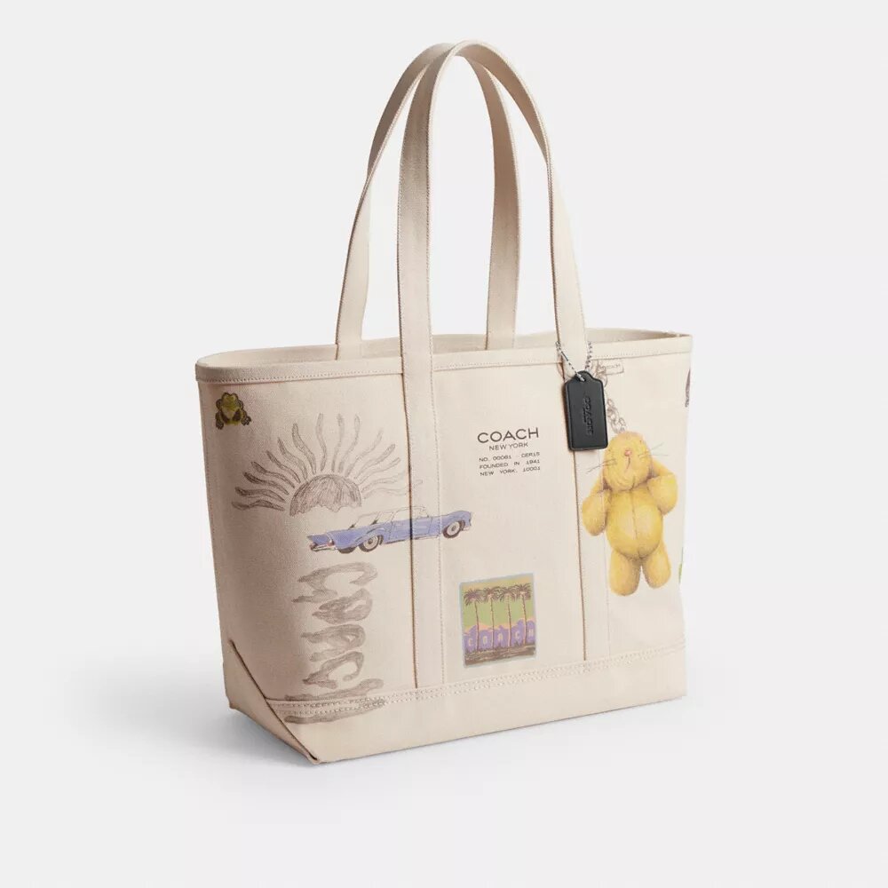 Praktisk shopper med skitseprint