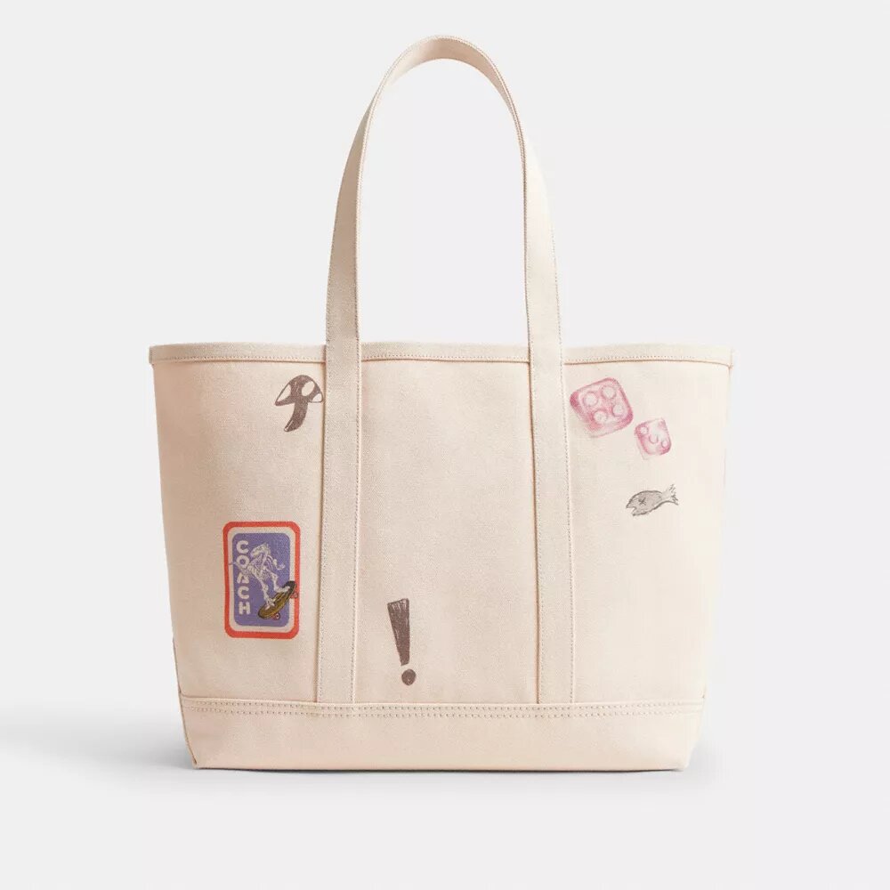 Praktisk shopper med skitseprint
