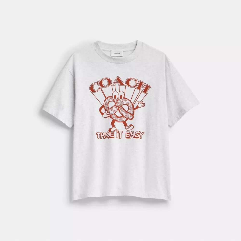 Pretzel T-shirt i løstsiddende pasform af økologisk bomuld