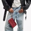 Punge med dobbelt lynlås i Signature Denim