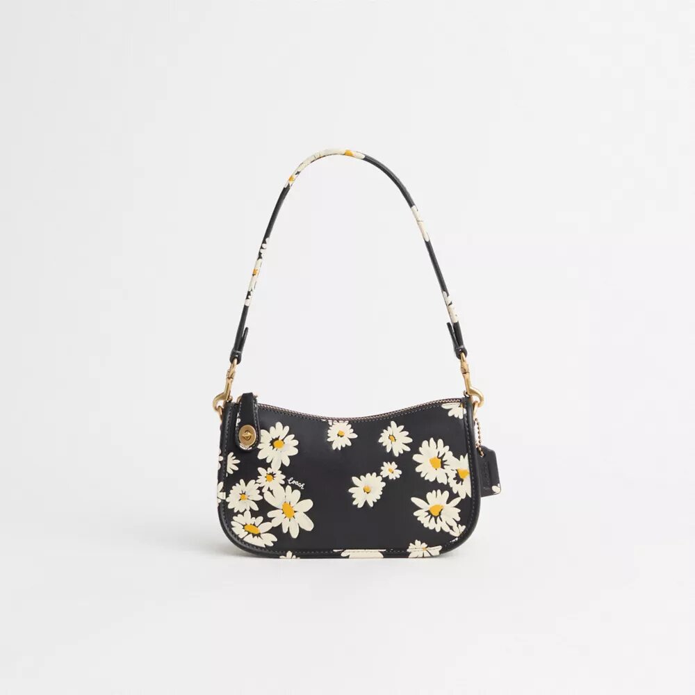 Restaureret Swinger-task 20 med blomsterprint