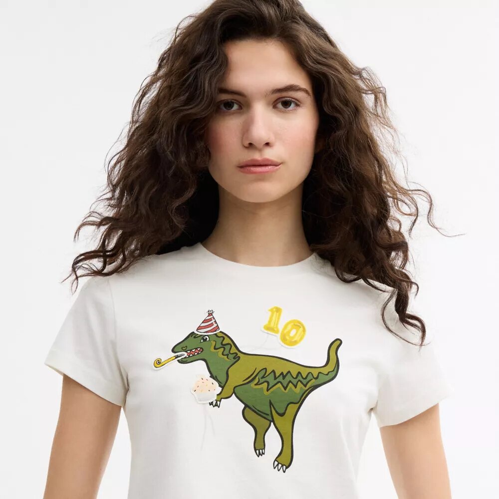 Rexy 10-års fødselsdag 90'er-fit T-shirt i økologisk bomuld